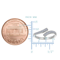 Micropavé de plata de ley con anillo de dedo del pie ajustable estilo CZ By Pass, joyería fina de diseño para hombres y mujeres