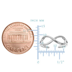Anello per dita regolabile in stile polsino Infinity Shinny in argento sterling, gioielli di design per uomini e donne