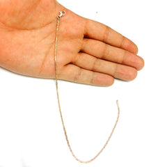 Pink And White Diamond Cut Anklet In Sterling Silver, 10"