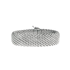 Sterling Silver Mesh Style Women's Bracelet, 7.5"