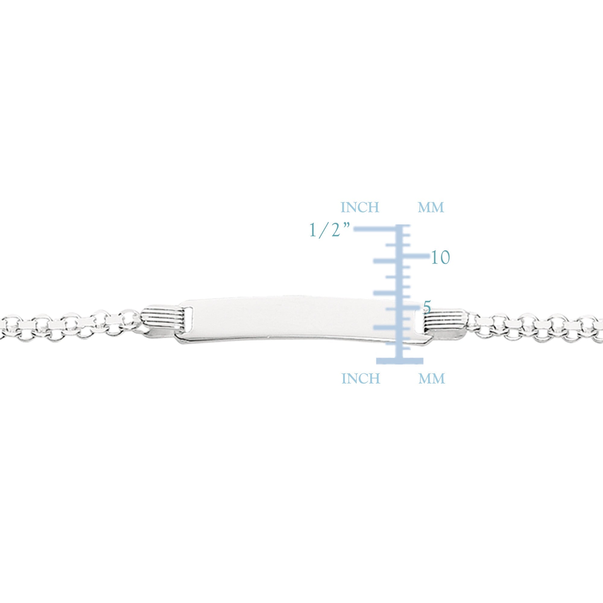 Bismark Chain Baby Id Bracelet In Sterling Silver - 6 Inches