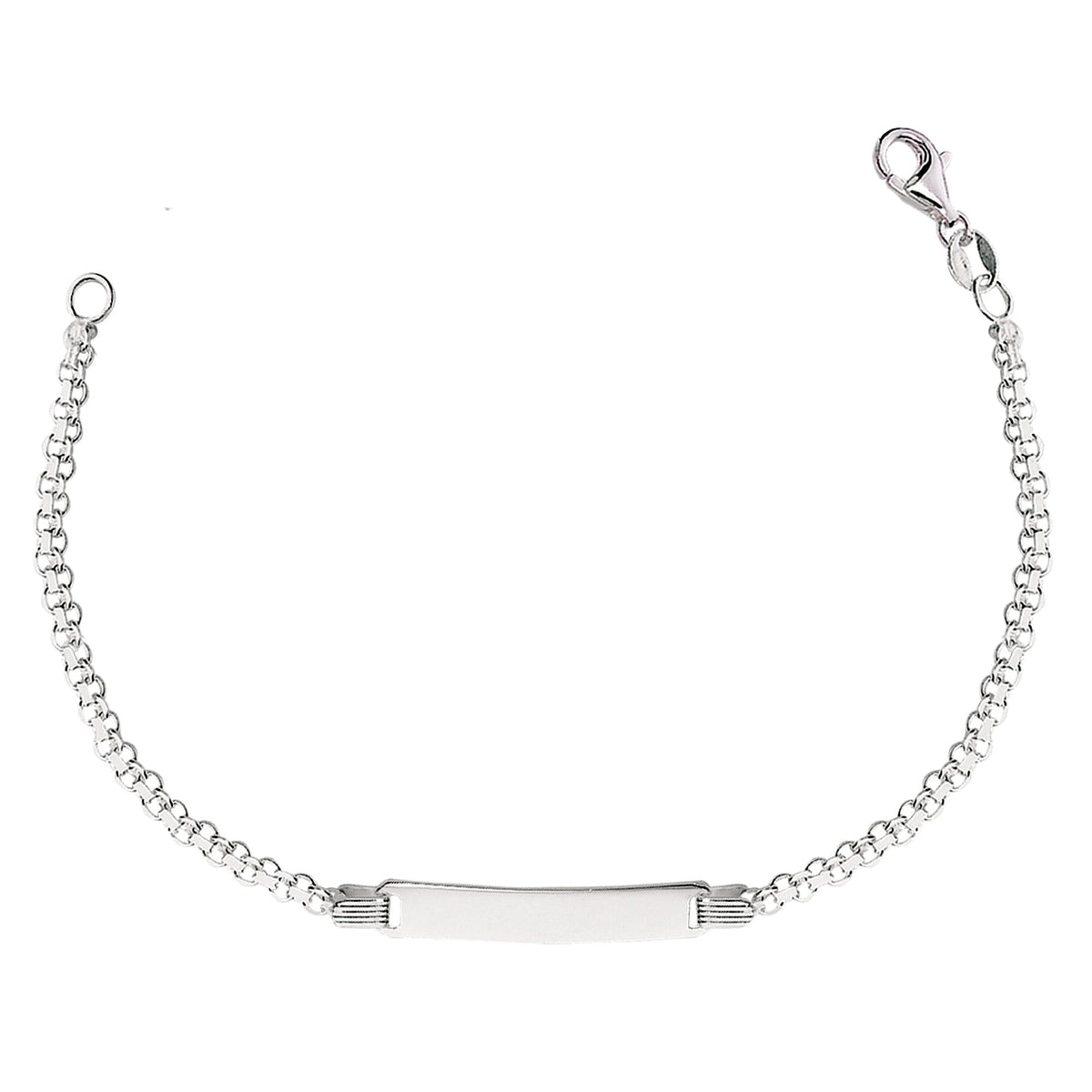 Bismark Chain Baby Id Bracelet In Sterling Silver - 6 Inches