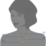 14k Yellow Gold Adjustable Rope Chain Necklace, 1.0mm, 22"