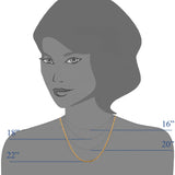 14k Yellow Gold Adjustable Sparkle Chain Necklace, 1.5mm, 22"