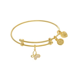 Butterfly Charm Adjustable Bangle Girls Bracelet