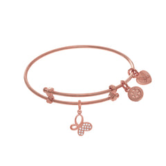 Butterfly Charm Adjustable Bangle Girls Bracelet
