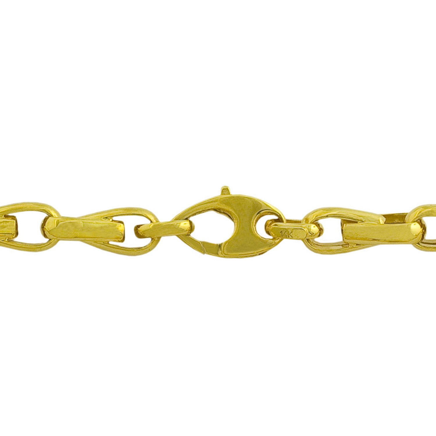 14k Yellow Gold Fancy Link Men's Bracelet, 8.25" fine designer jewelry for men and women