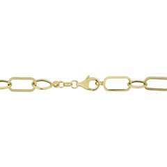 Bracelet femme multi-liens en or jaune 14 carats, bijoux de créateurs fins de 7,5 pouces pour hommes et femmes