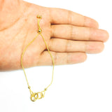 14k Yellow Gold Adjustable Rings Charms Bolo Bracelet, 9.25"
