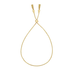 14k gul guld justerbar kæde Bolo venskabsarmbånd, 9,25" fine designer smykker til mænd og kvinder