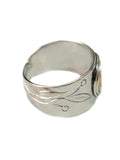 Sterling Silver and Gold Plated Spira Adjustable Ring