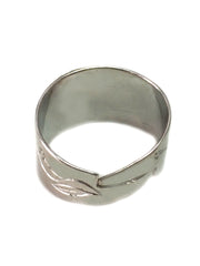Sterling silver och guldpläterad Spira justerbar ring fina designersmycken för män och kvinnor