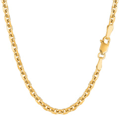 14k Yellow Gold Cable Link Chain Necklace, 4.0mm fine designer jewelry for men and women