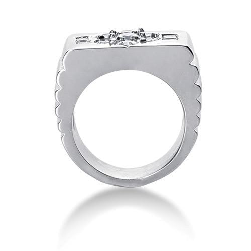 Diamond Mens Ring in 14k white gold (1.83cttw, G-H Color, SI1 Clarity)