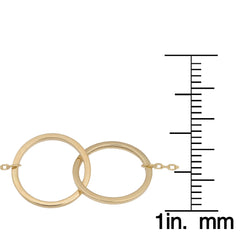 14k gult guld dubbelcirkel damarmband, 7,5 fina designersmycken för män och kvinnor