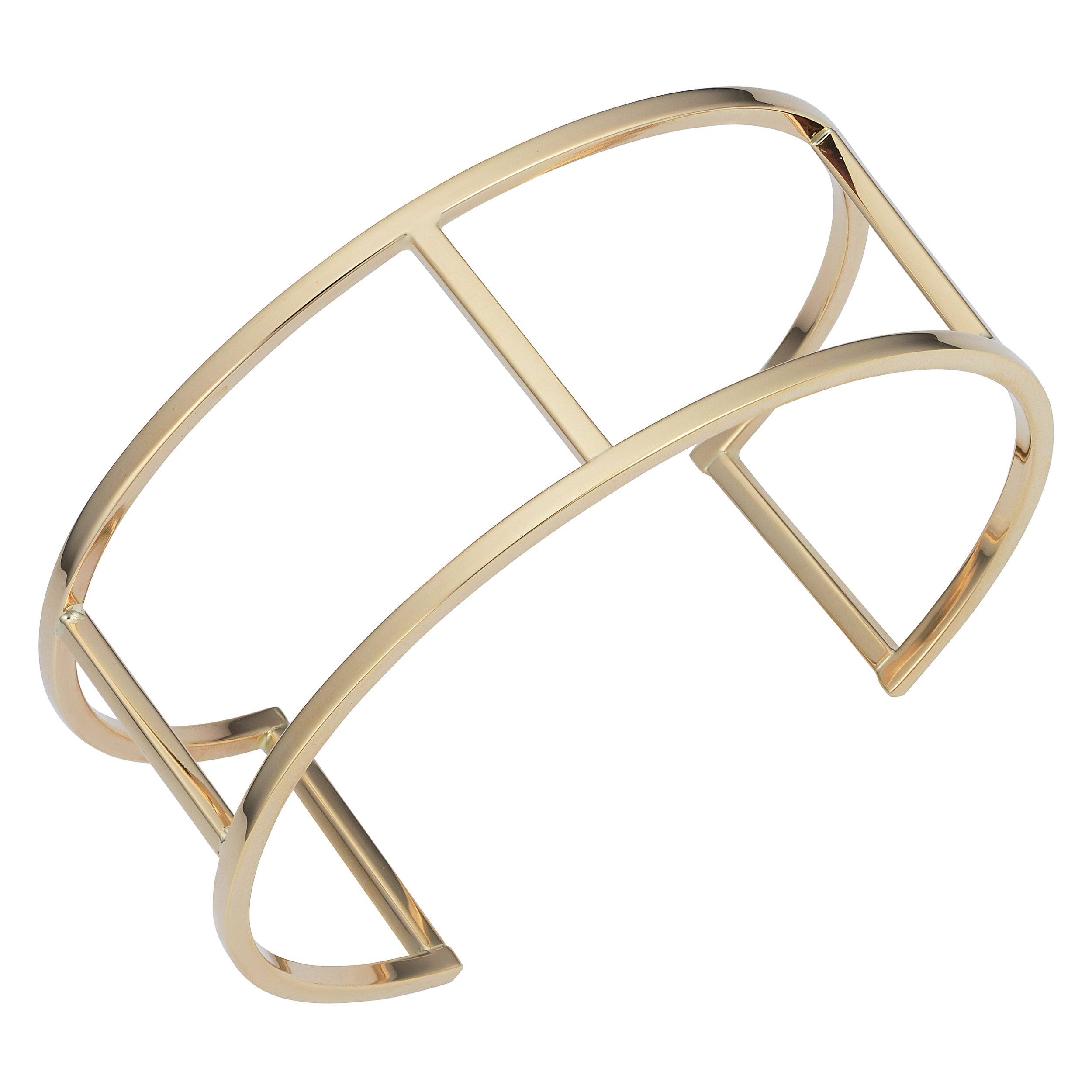 14k Yellow Gold Bar Women's Cuff Bracelet, 7.5" fine designer jewelry for men and women