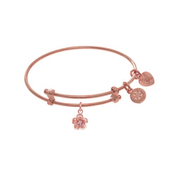 Flower Charm Adjustable Bangle Girls Bracelet
