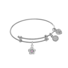 Flower Charm Adjustable Bangle Girls Bracelet