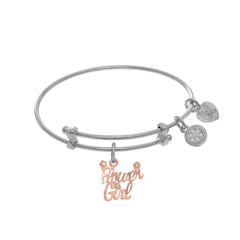 Flower Girl Charm Adjustable Bangle Girls Bracelet