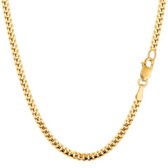 14k Yellow Gold Gourmette Chain Necklace, 3.0mm