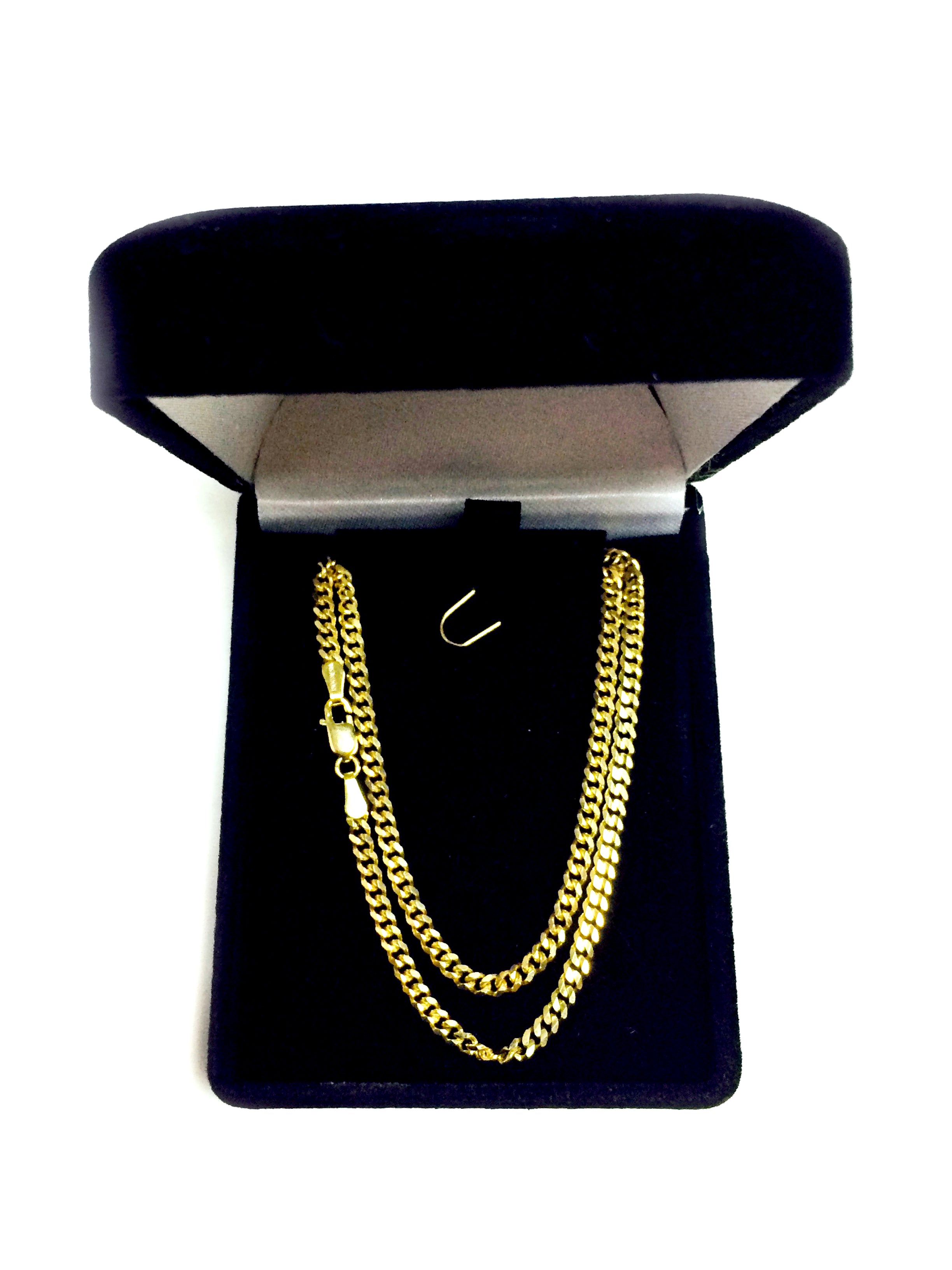 14 karat gul guld gourmetkæde halskæde, 3,0 mm fine designer smykker til mænd og kvinder