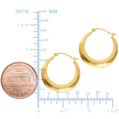 14K Yellow Gold Round Hoop Earrings, Diameter 20mm – JewelryAffairs