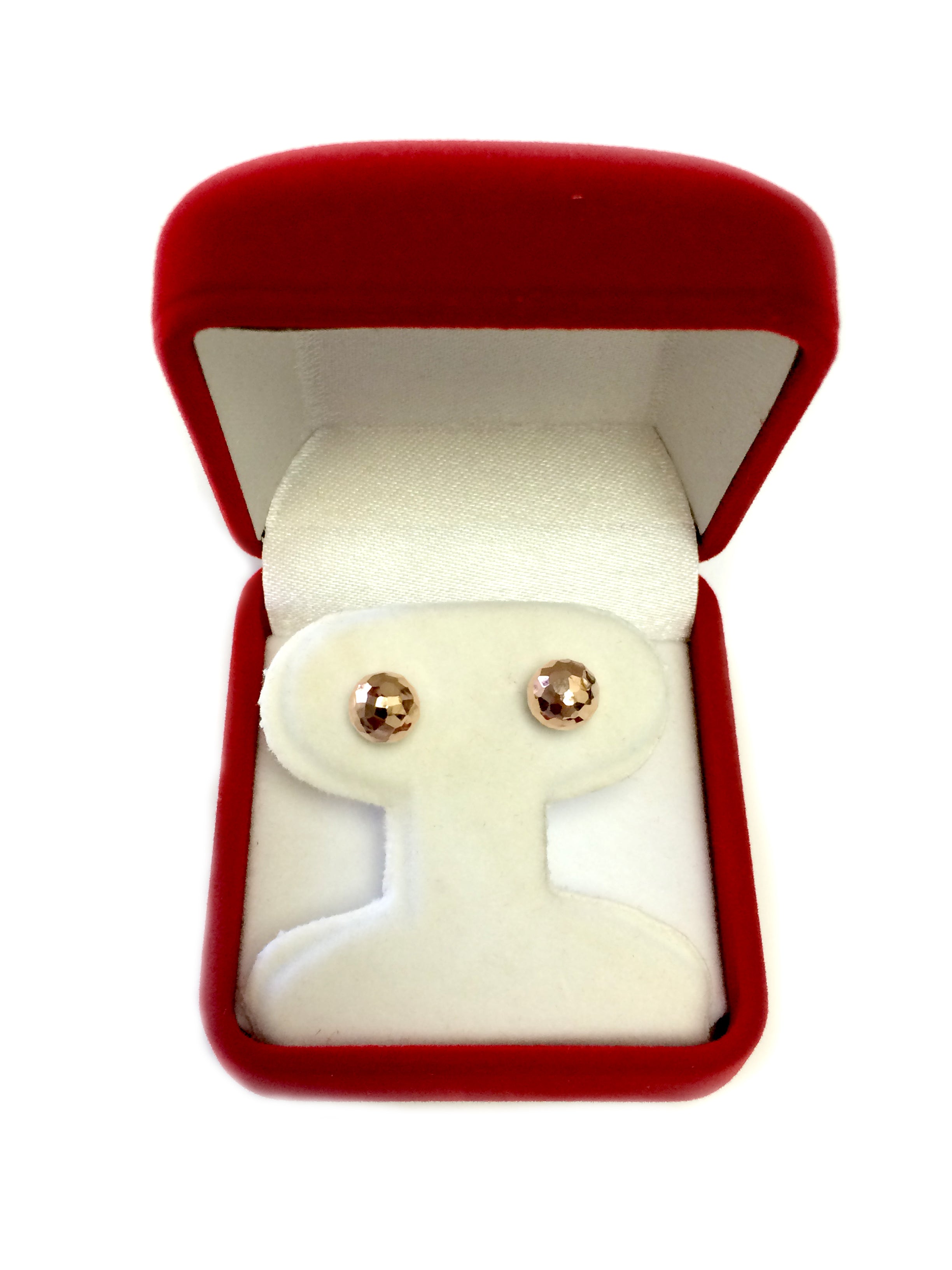 Boucles d'oreilles à tige en or 14 carats avec finition martelée, bijoux de créateur fins de 7 mm pour hommes et femmes