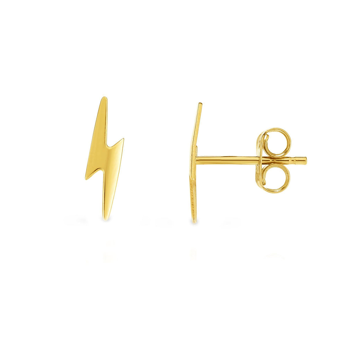 14k gult guld belysning Bold Stud örhängen fina designersmycken för män och kvinnor