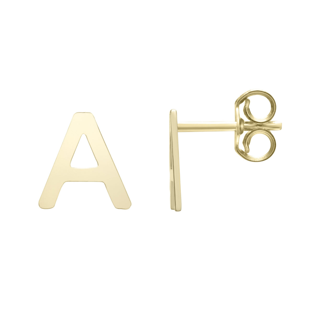 Gold Plated Stud Earring Letter v