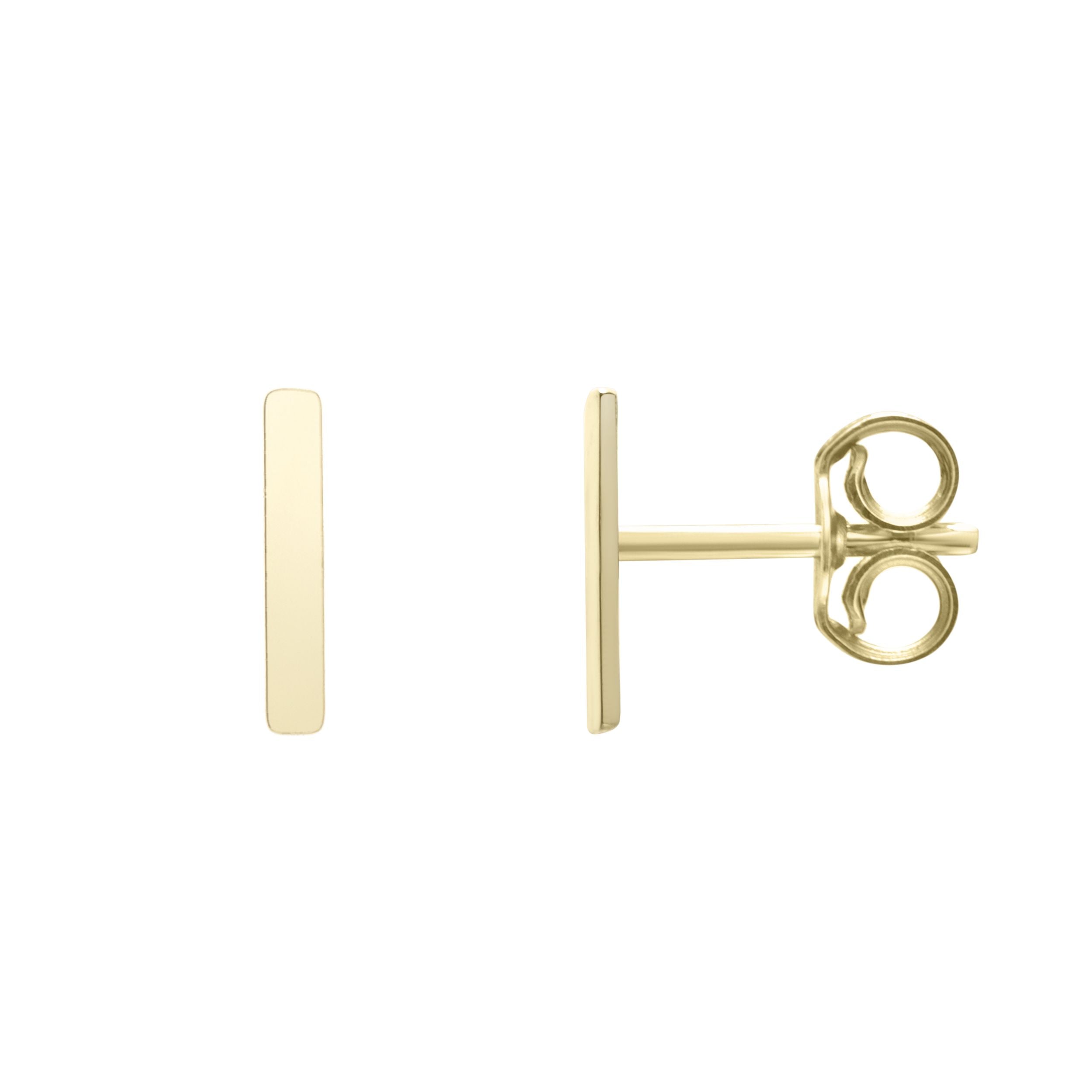 14k Yellow Gold Initial Letter Stud Earrings fine designer jewelry for men and women