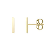 14k Yellow Gold Initial Letter Stud Earrings