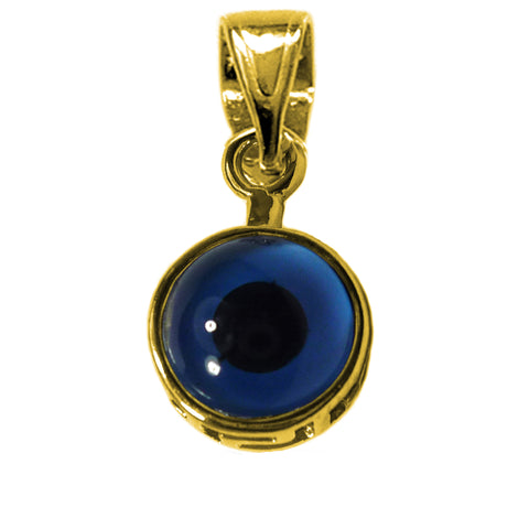 Sterling Silver 18 Karat Gold Overlay Plated Evil Eye Pendant