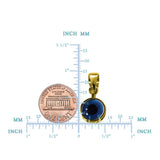 Sterling Silver 18 Karat Gold Overlay Plated Evil Eye Pendant