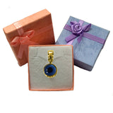 Sterling Silver 18 Karat Gold Overlay Plated Evil Eye Pendant