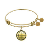 Smooth Finish Brass Earth Angelica Bangle Bracelet, 7.25"