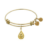 Stipple Finish Brass Water Angelica Bangle Bracelet, 7.25"