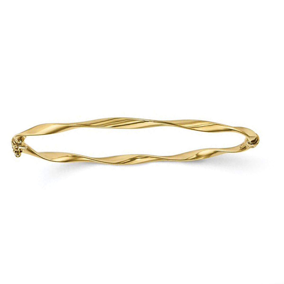 Brazalete trenzado de oro amarillo de 10 quilates para mujer, joyería fina de diseño de 7,75 pulgadas para hombres y mujeres