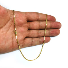 14k Yellow Solid Gold Franco Chain Necklace, 1.8mm fine designer jewelry for men and women