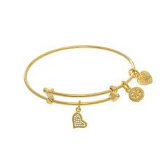 Heart Charm Adjustable Bangle Girls Bracelet