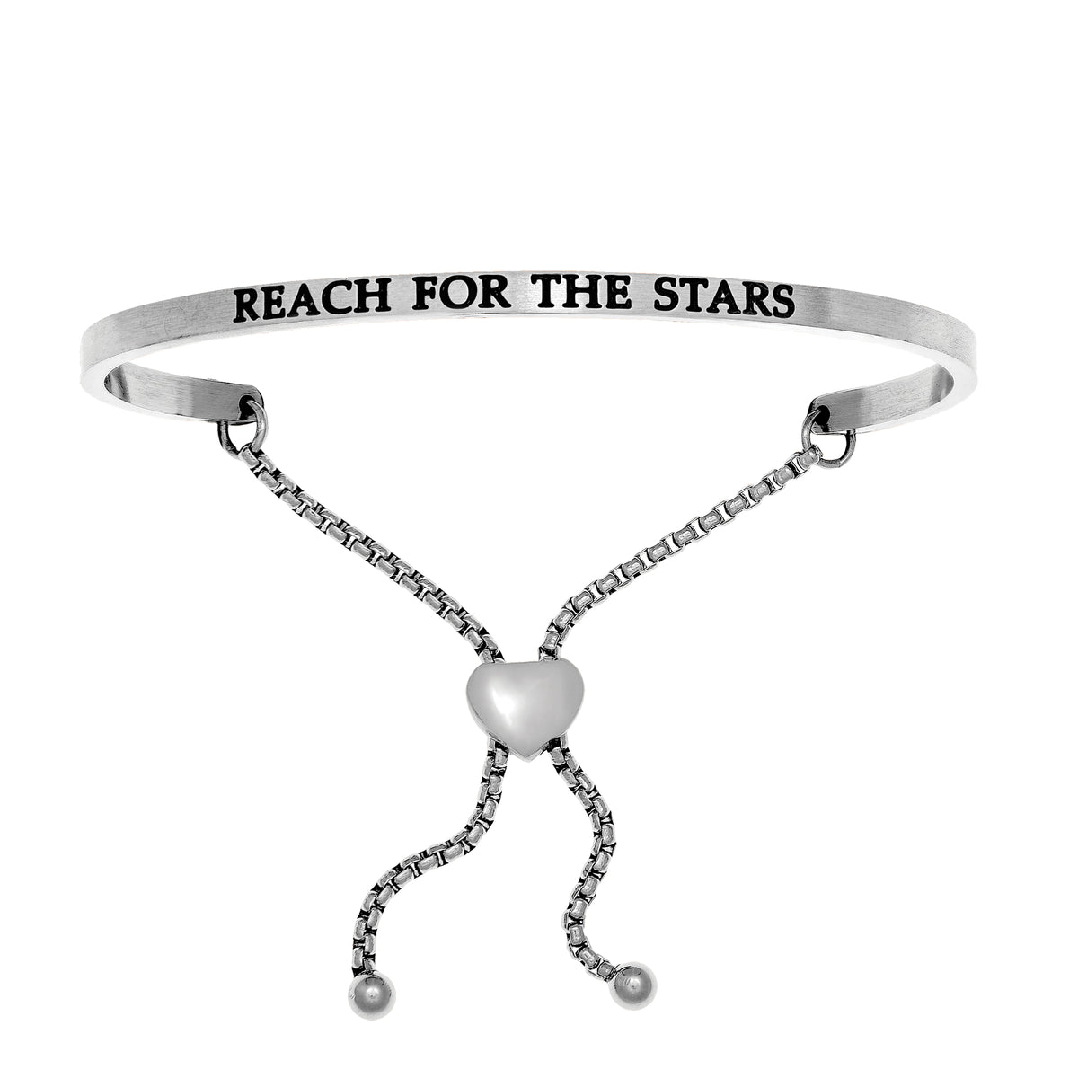 Intuitions Stainless Steel REACH FOR THE STARS Diamond Accent Adjustable Bracelet fine designer jewelry for men and women