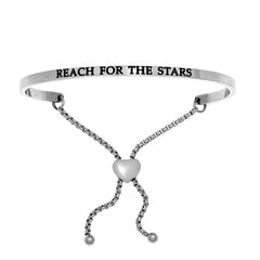 Intuitions Stainless Steel REACH FOR THE STARS Diamond Accent Adjustable Bracelet fine designer jewelry for men and women