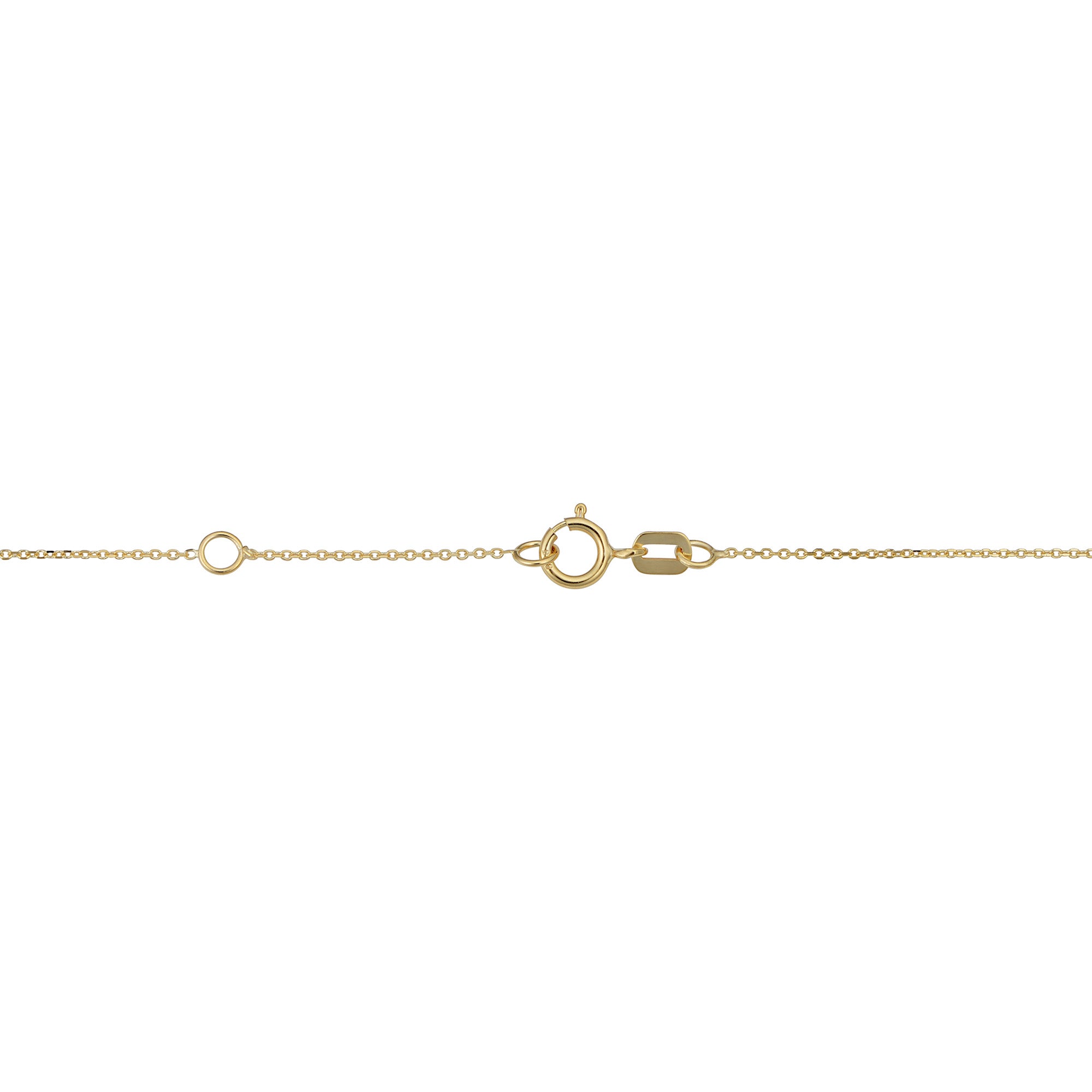 14 karat gult guld justerbart babyarmbånd med hjerte og perler, 6,5" fine designersmykker til mænd og kvinder