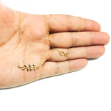 10K Yellow Gold Olive Leaf Pendant Necklace, 18"
