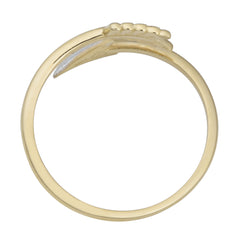 10k Two Tone Gold Bypass Arrow Ring
