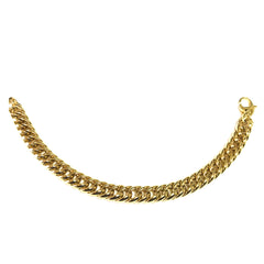 Bracelet à maillons cubains Miami en or jaune 14 carats, bijoux de créateurs fins de 7,75 pouces pour hommes et femmes