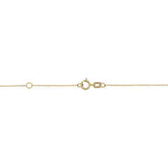 14k Yellow Gold Bar Drop Justerbart halsband, 18" fina designersmycken för män och kvinnor