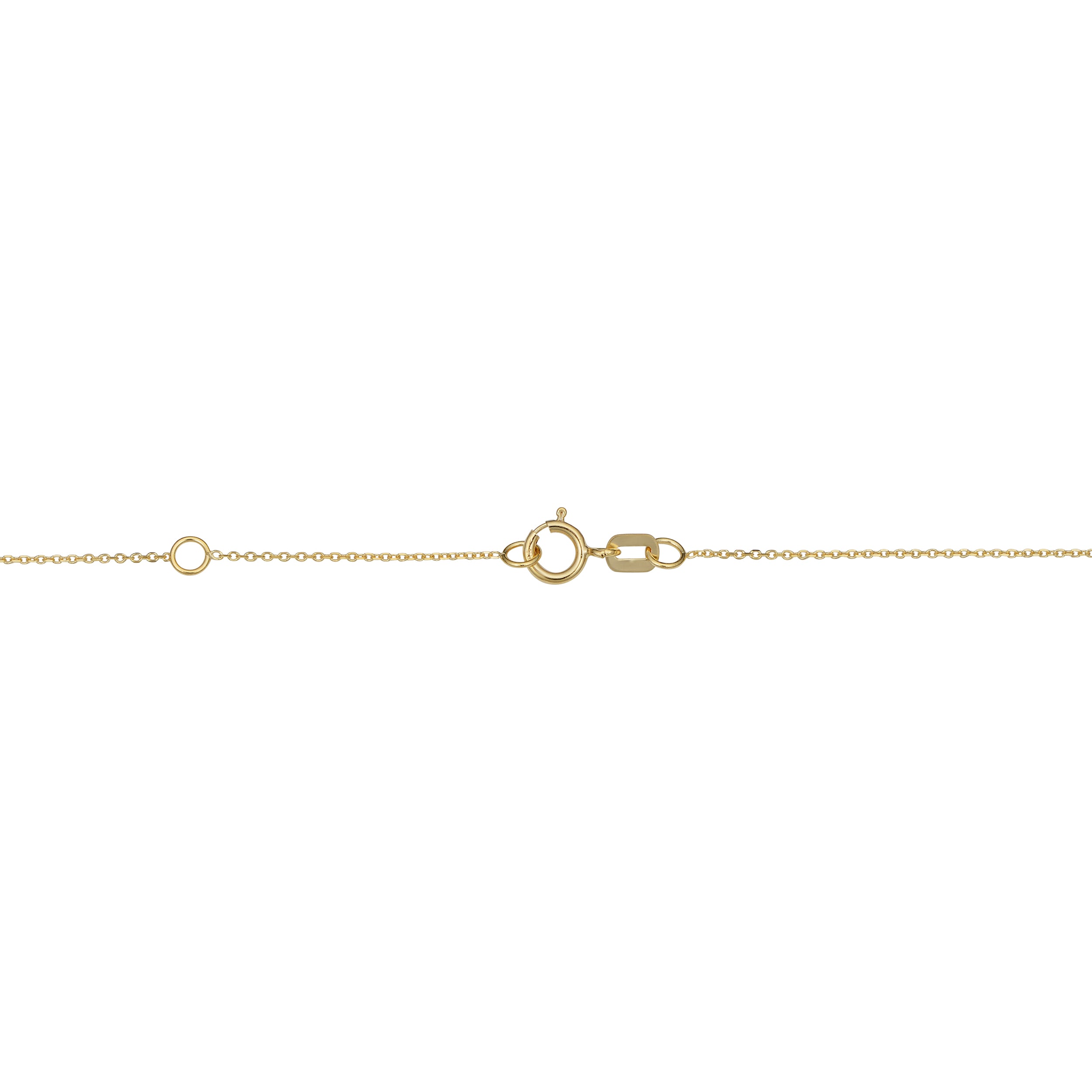 14k Yellow Gold Geometric Pendant Adjustable Necklace, 18"