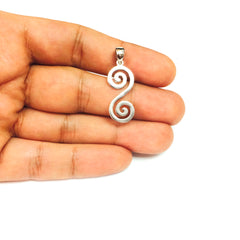 Sterling sølv græsk dobbelt spiral nøgle vedhæng fine designer smykker til mænd og kvinder