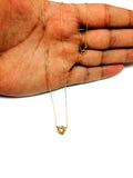 14K Yellow Gold Love Knot Pendant Necklace, 17"