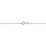 14k Yellow Gold Swoop Pendant Adjustable Necklace, 18"